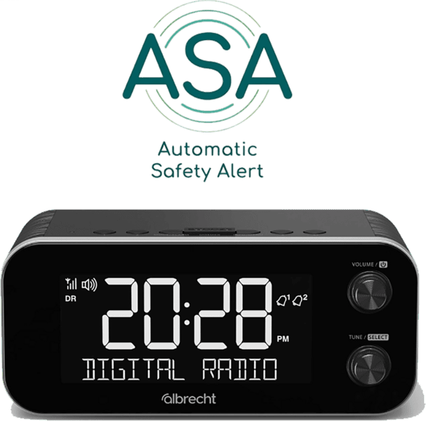 Albrecht DR 455 DAB+ Radiowecker ASA schwarz