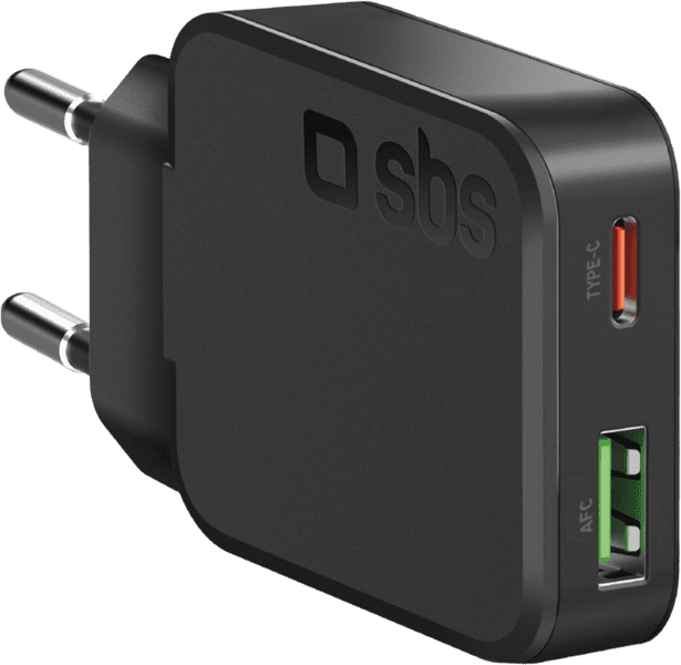 SBS PD Reiselader UltraSlim 45W USB/USB-C GaN schwarz
