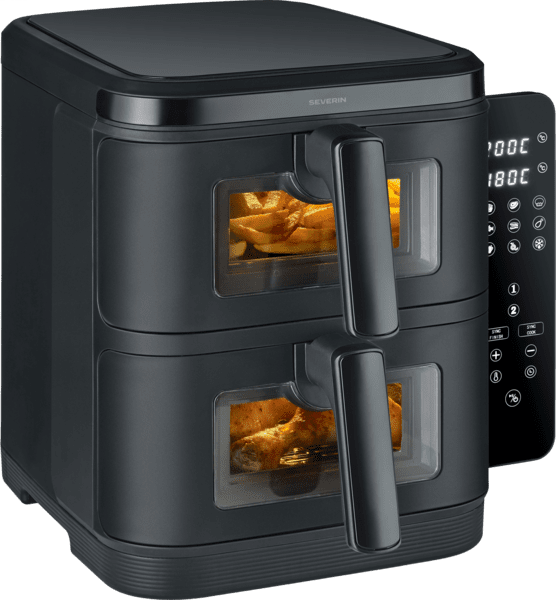 Severin FR 2468 Doppel-Heißluftfritteuse schwarz