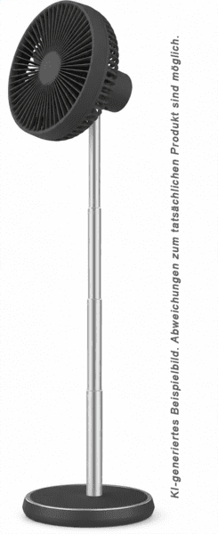 Fakir MWL 11 EU Standventilator mit Akku 20 cm anthrazit