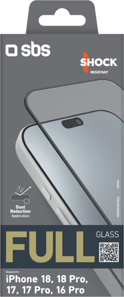 SBS Glas SP Full Cover iPhone 18/18 Pro