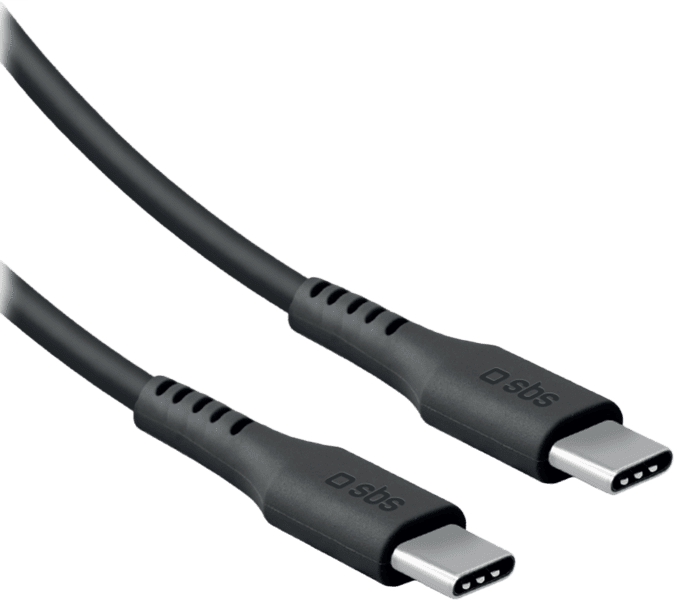 SBS USB-C zu USB-C Kabel 2m 60W schwarz