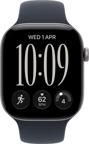 Apple Watch 12 GPS 46mm Alu Grau Sport navy blau M/L
