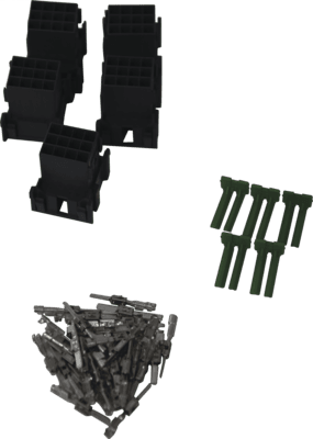 Diverse Connector FMS C137, including 6 contacts, set of 5, grey