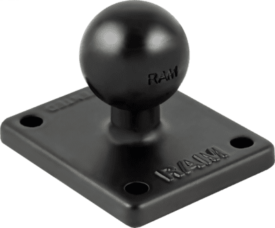 RAM Mount Rectangular base plate 2x1.7'' B-ball 1'' AMPS grid