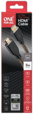 ONE For ALL 3.0m Ultra High Speed HDMI 2.1 Cable certified
