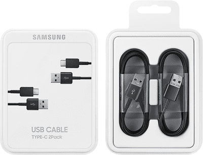 SAMSUNG USB-C to USB-A cable, 1.5m, black, 2-pack