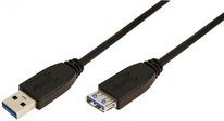 LogiLink USB 3.0 Verlängerungskabel 3m schwarz