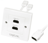 LogiLink HDMI Wanddose 2x HDMI Buchse