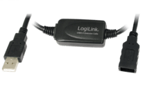 LogiLink USB 2.0 Verlängerungskabel 15m akt. Repeater schwa