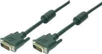 LogiLink DVI-Kabel 2xStecker 2m schwarz m. Ferritkernen