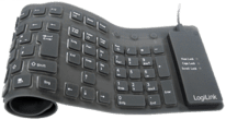 LogiLink Silikon-Tastatur schwarz USB 2.0 wasserdicht