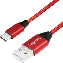 LogiLink USB 2.0-Kabel USB/USB-C 30cm rot