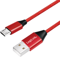 LogiLink USB 2.0-Kabel USB/Micro-USB 30cm rot