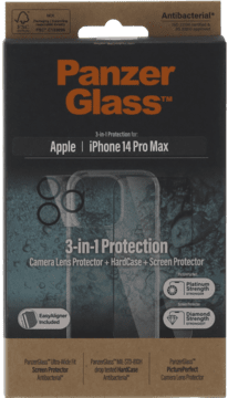 PanzerGlass iPhone 14 Pro Max Kit Cover/Glas/Kameralinse