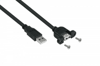Kabelmeister USB 2.0 an USB-A Buchse CU 0,5m schwarz
