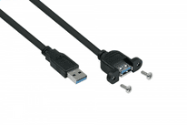 Kabelmeister USB 3.0 an USB-A Buchse CU 0,3m schwarz