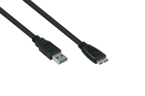 Kabelmeister USB 3.0 an USB Micro B CU 0,5m schwarz