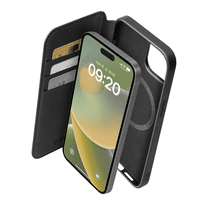 SBS Book Wallet MagSafe iPhone 15 Plus schwarz