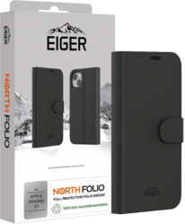 Eiger North Folio Case iPhone 15 schwarz