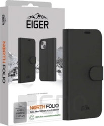 Eiger North Folio Case iPhone 15 Plus schwarz