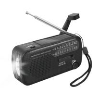 LogiLink Dynamo-Handkurbel-Radio mit Solar u. Taschenlampe