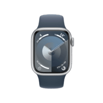 Apple Watch 9 4G 45mm Alu silber Sportarm. sturmblau M/L