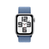 Apple Watch SE 44mm Alu silber Sport Loop winterblau