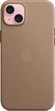 Apple Feingewebe Case iPhone 15 Plus taupe