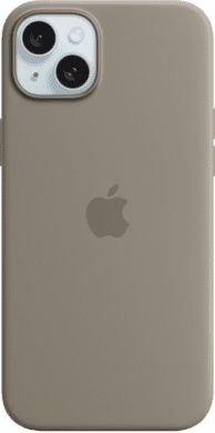 Apple Silikon Case iPhone 15 Plus tonbraun