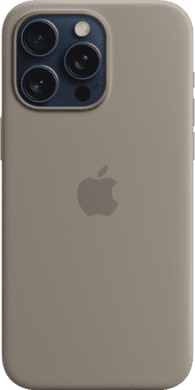 Apple Silikon Case iPhone 15 Pro Max tonbraun