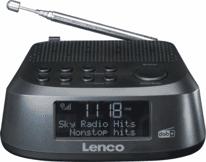 Lenco CR-605 Uhrenradio mit DAB+ schwarz