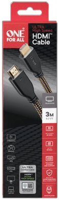 One for All 3,0m Ultra High Speed HDMI 2.1 Kabel zertifiziert