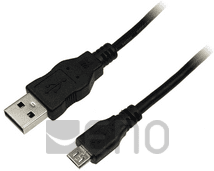 LogiLink Micro-USB-Kabel 1,8m schwarz Polybag