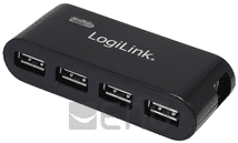 LogiLink USB 2.0-Hub 4-Port schwarz m. Netzteil