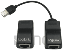 LogiLink USB2.0 Verlängerungsadapter über CAT5/6 LAN-Kabel