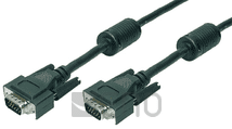 LogiLink VGA-Kabel 1,8m schwarz m. Ferritkerne