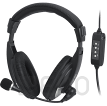 LogiLink Stereo High Quality Headset Over-Ear USB schwarz