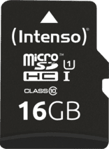 Intenso microSD-Card Class10 UHS-I 16GB Speicherkarte