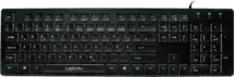 LogiLink USB-Tastatur schwarz beleuchtet Regenbogenfarben
