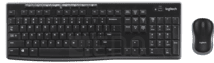 Logitech MK270 kabelloses Tastatur/Maus Set schwarz