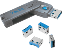 LogiLink USB-A-Port Schloss 1 Schlüssel/4 Schlösser
