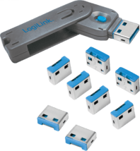 LogiLink USB-Port Schloss 1 Schlüssel/8 Schlösser
