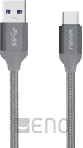 nevox USB-C zu USB 3.0-Kabel 2m grau