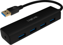 LogiLink USB 3.0-Hub 4-Port schwarz buspowered