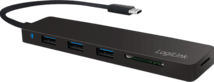 LogiLink USB-C 3.1-Hub 3-Port schwarz m. Kartenleser
