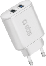 SBS Reiselader 10W FastCharge 2x USB-A 1A/2,1A weiß