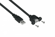 Kabelmeister USB 2.0 an USB-A Buchse CU 0,3m schwarz