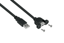 Kabelmeister USB 2.0 an USB-A Buchse CU 1m schwarz
