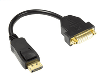 Good Connections Adapter DisplayPort 1.2 an DVI-I 24+5 Buchse 20cm